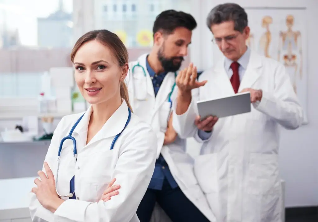 consultations with doctors and portrait