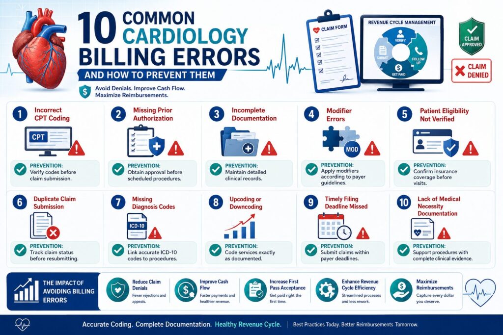 cardiology billing mistakes that cause claim denials